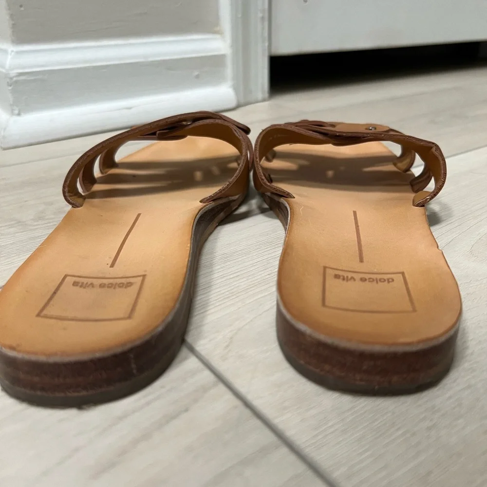 Dolce Vita Tan Size 8 Cait Slides - Picture 6 of 9